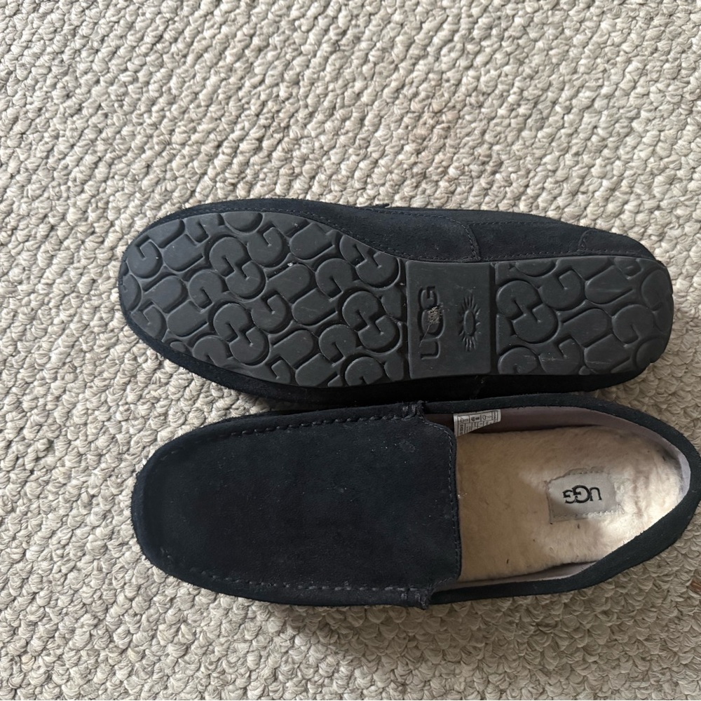 UGG Men’s Black Suede Slip-On Slipper Loafers